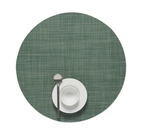 Mini Basketweave Round Placemat in Ivy