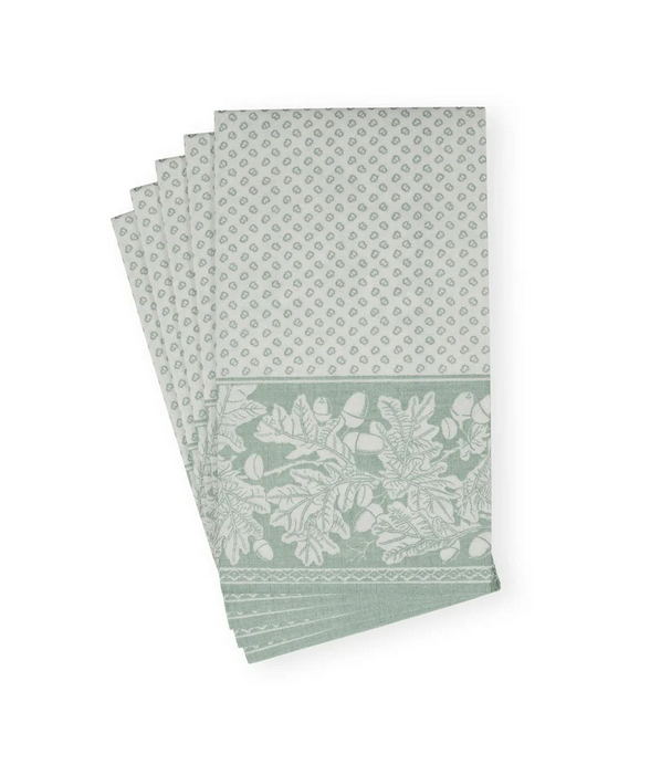 Green Oak Leaves Napkin