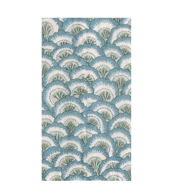 Scallop Blue Guest Towel