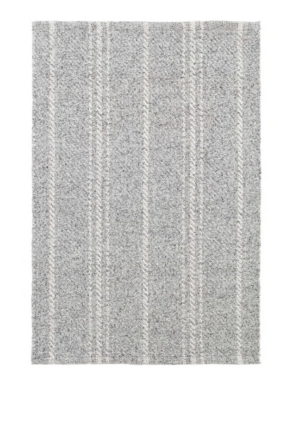 Melange Grey &amp; Ivory Striped Outdoor Rug