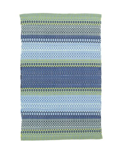Fiesta Blue and Green Striped Rug