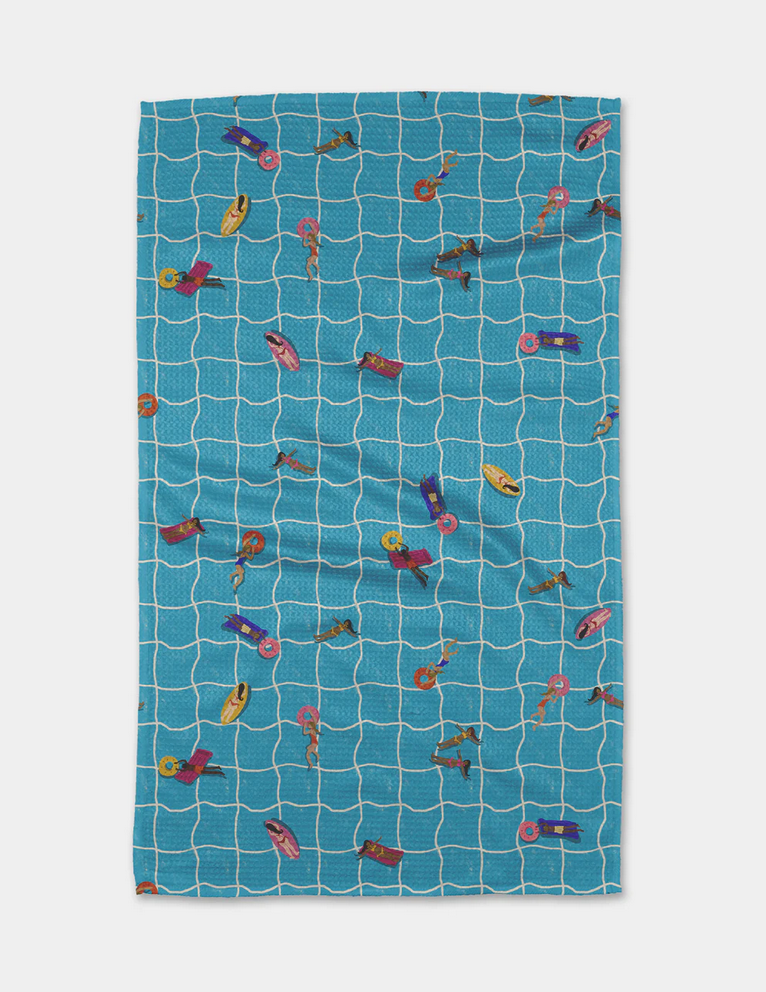 At the Pool Tea Towel