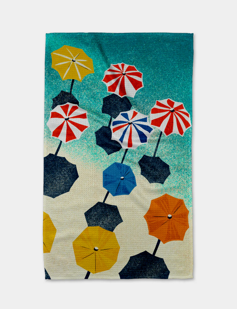 Dancing Umbrellas Tea Towel