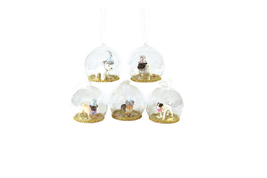Dog Globe Ornament