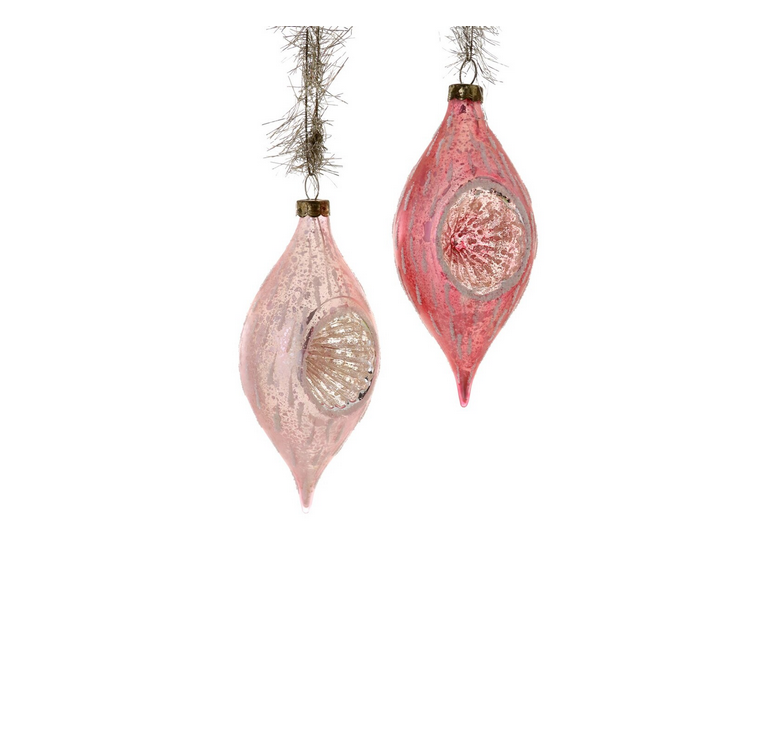 Victorian PInk Indent Ornament
