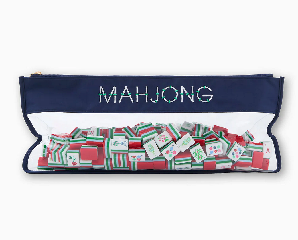 Navy Mahjong Tile Bag