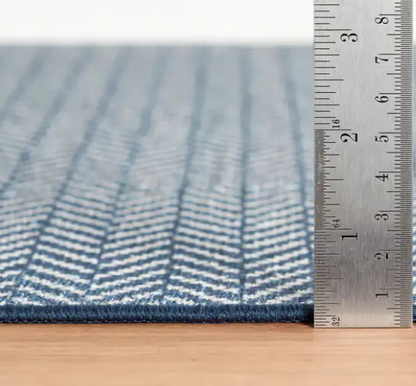 2.5x8" Herringbone Washable Rug