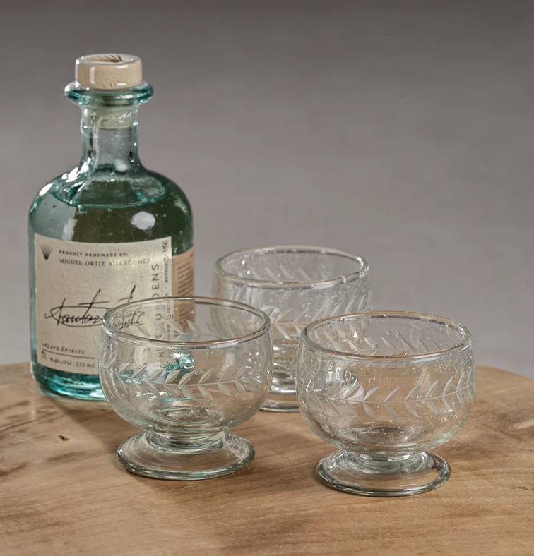 Etched Tequila/Mezcal Glass