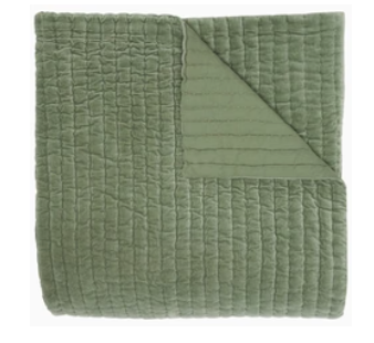 Sage Velvet Quilt- Queen