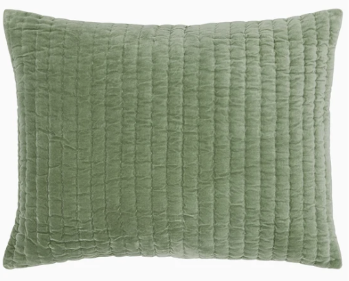 Sage Velvet Standard Sham