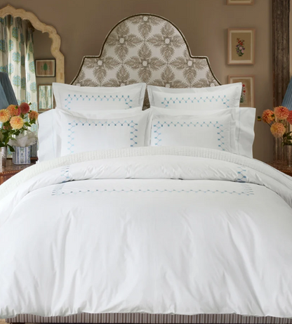 Anketi Light Indigo Border Queen Duvet