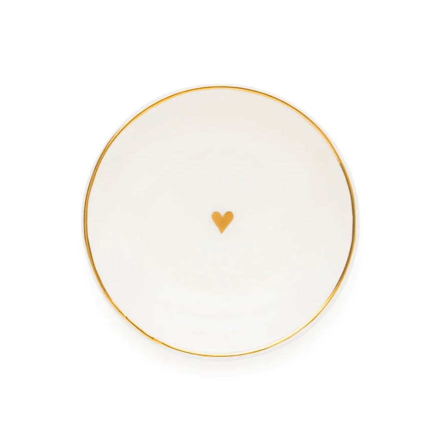 White Heart Trinket Tray