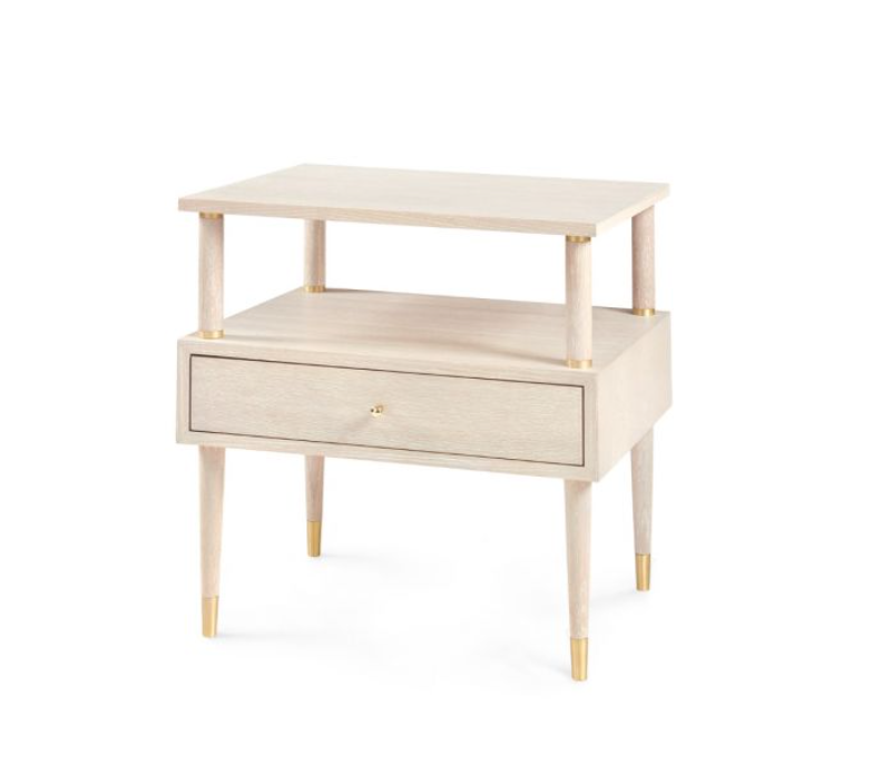 Bleached Oak Nightstand/Side Table