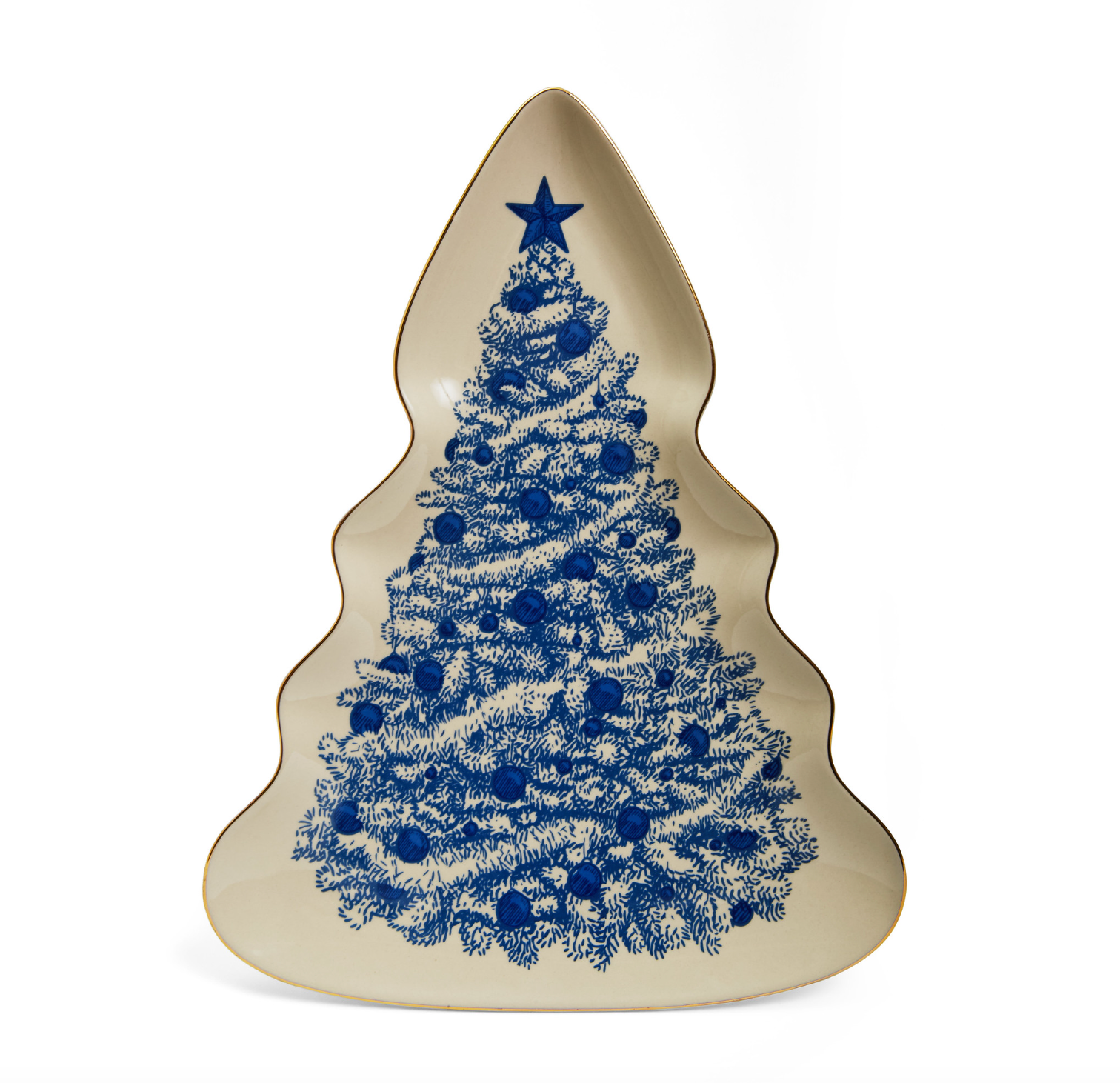 Blue Tree Serving Plate