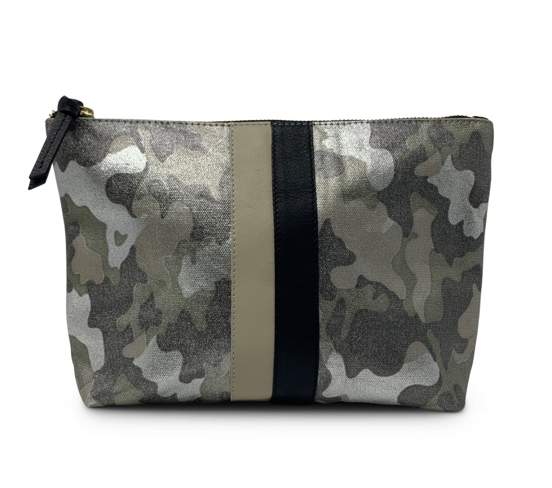 Metallic Camo Canvas Pouch