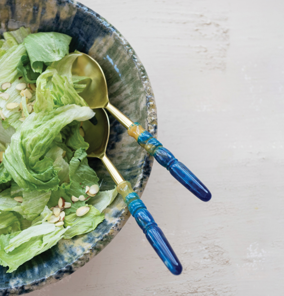 Blue Ombre Salad Servers