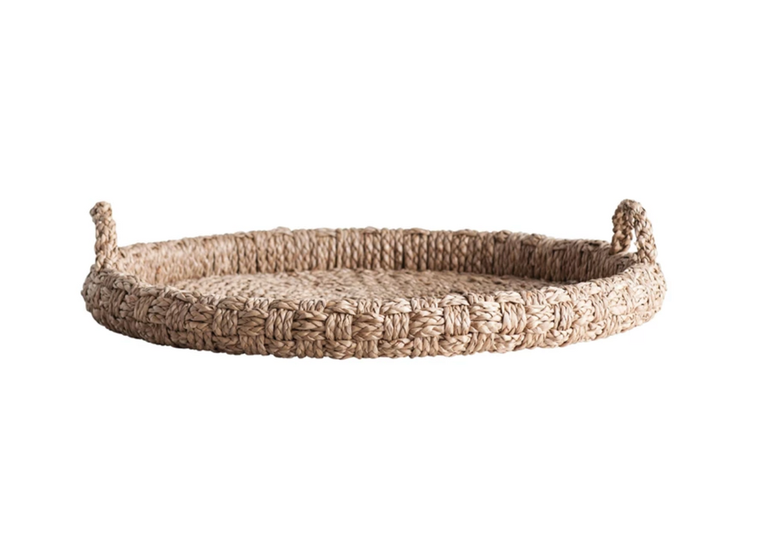 Large Round Braided Tray