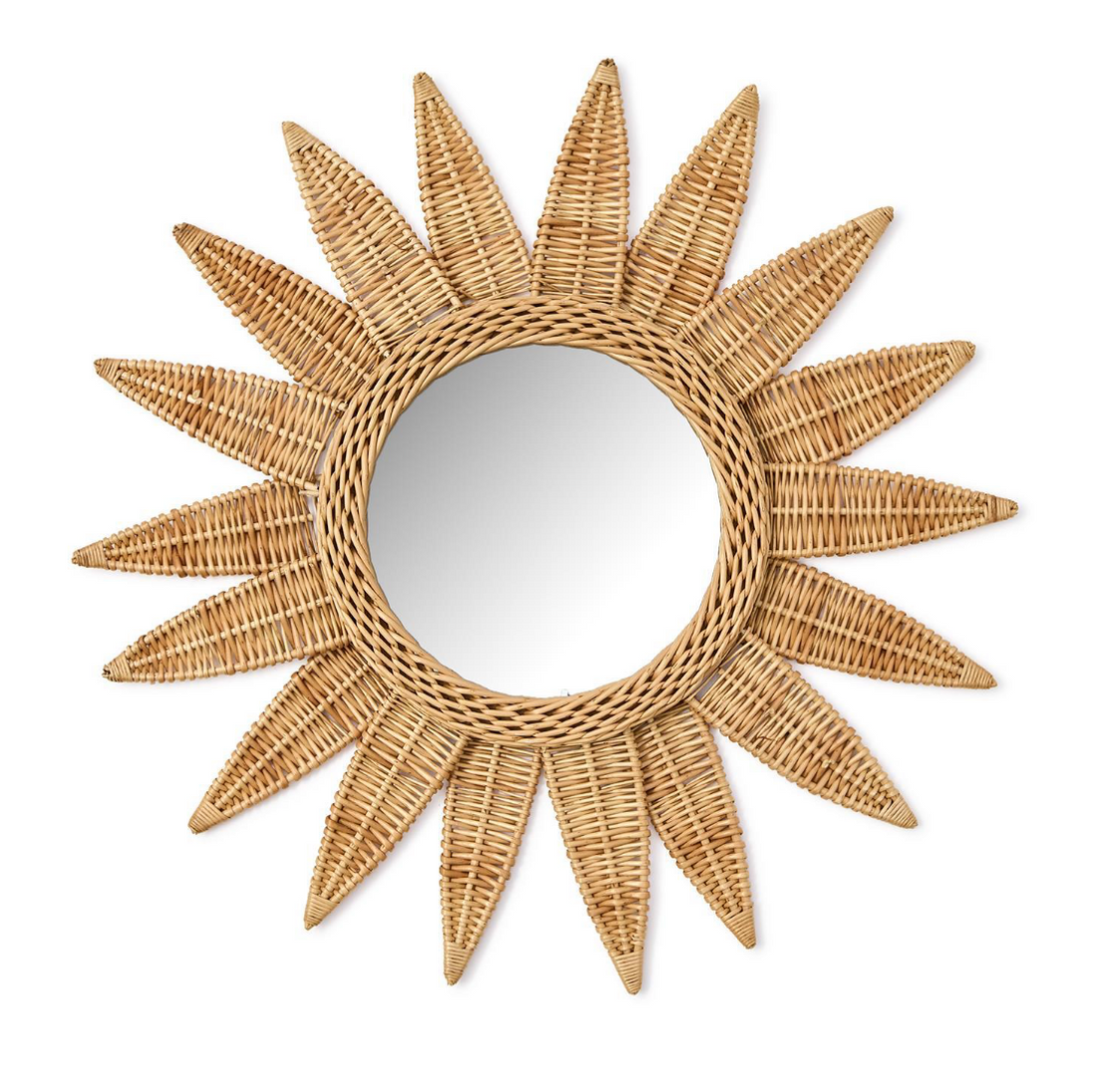 Sunburst Wicker Wall Mirror