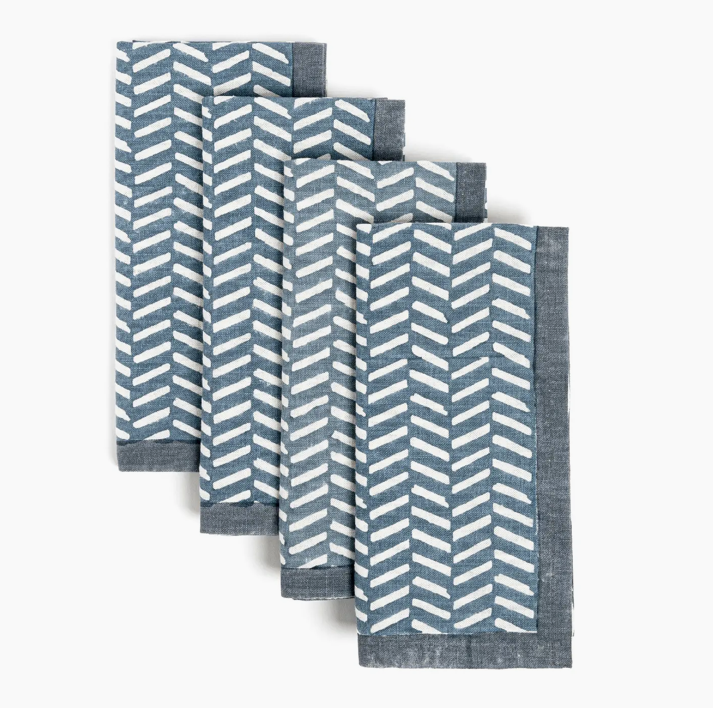 Set of Hand Blocked Napkins