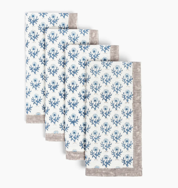 Set of Hand Blocked Napkins