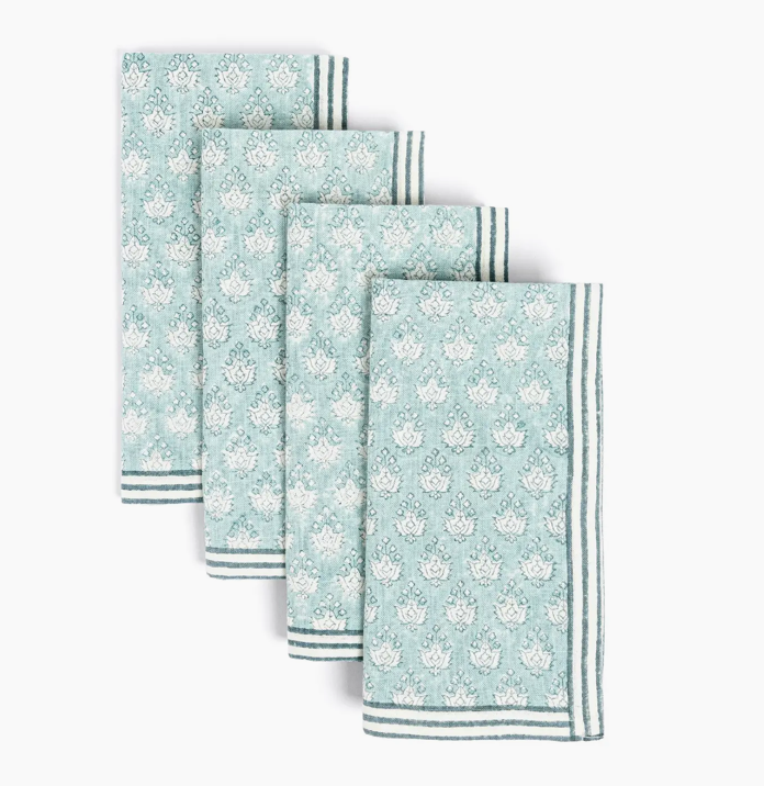 Set of Hand Blocked Napkins