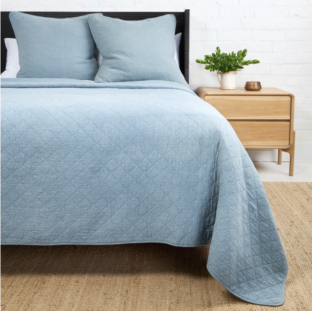 Huntington Dusty Blue Coverlet-Queen