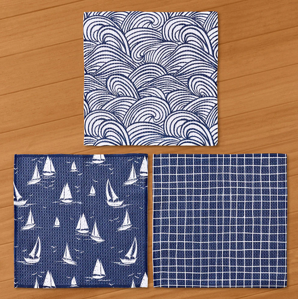 Coastal Day Dishcloth Set