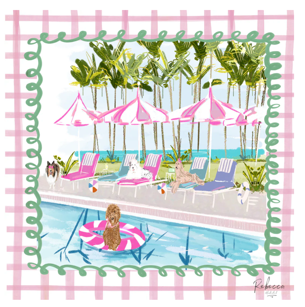 Pool Pawty Mahjong Mat