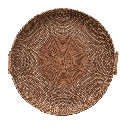 Rattan Handle Tray