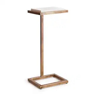 Marble and Brass Accent Table