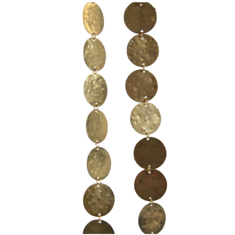 Hammered Brass Coin Garland