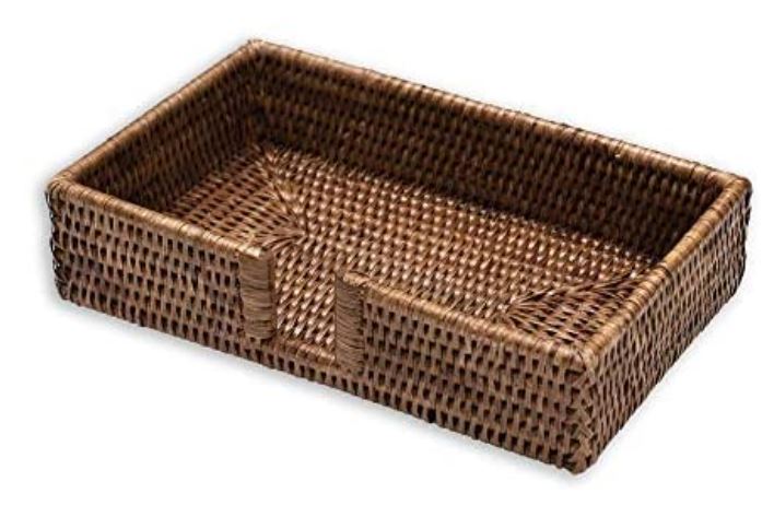 Rattan Guest Towel & Napkin Holder