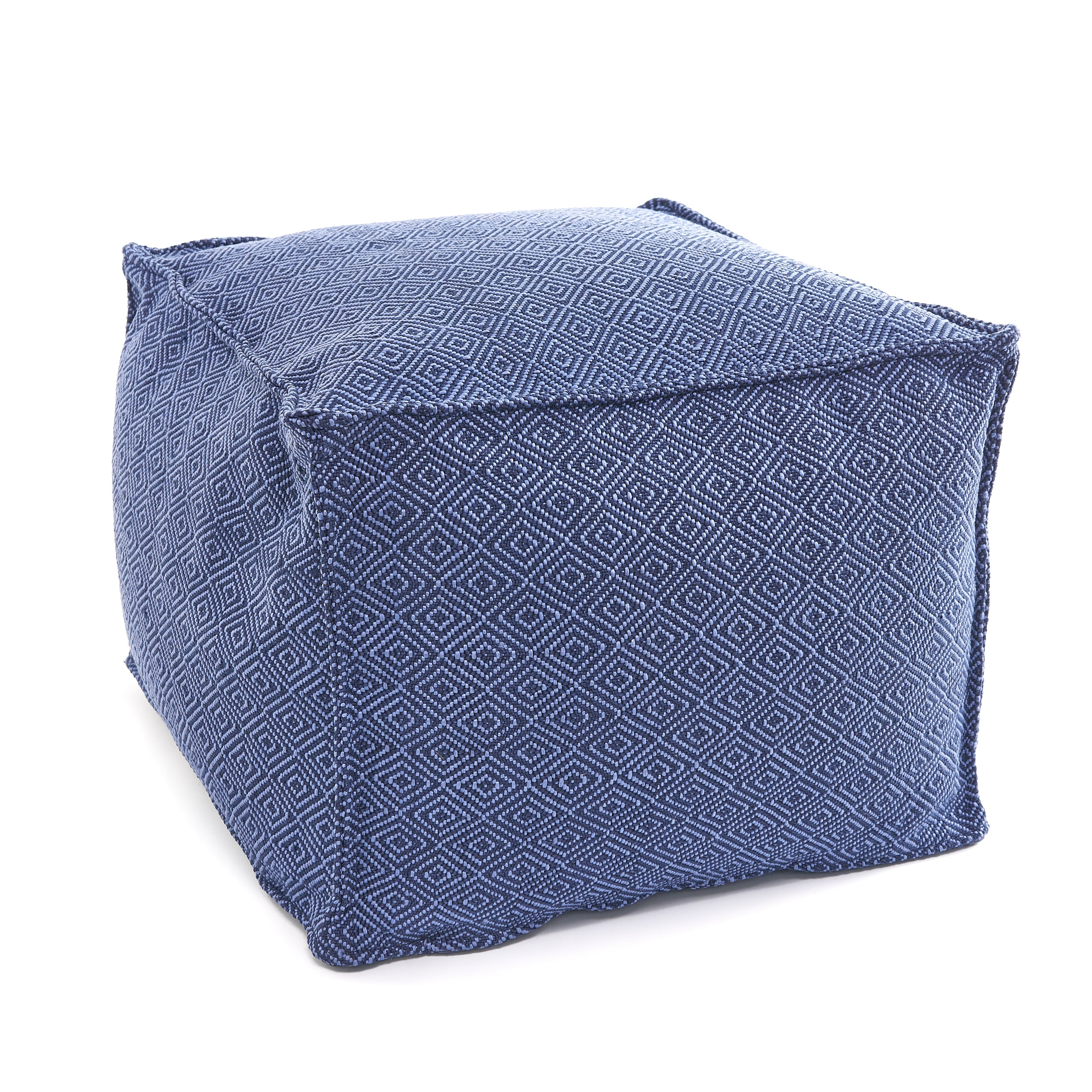 Petit Diamond Navy Pouf