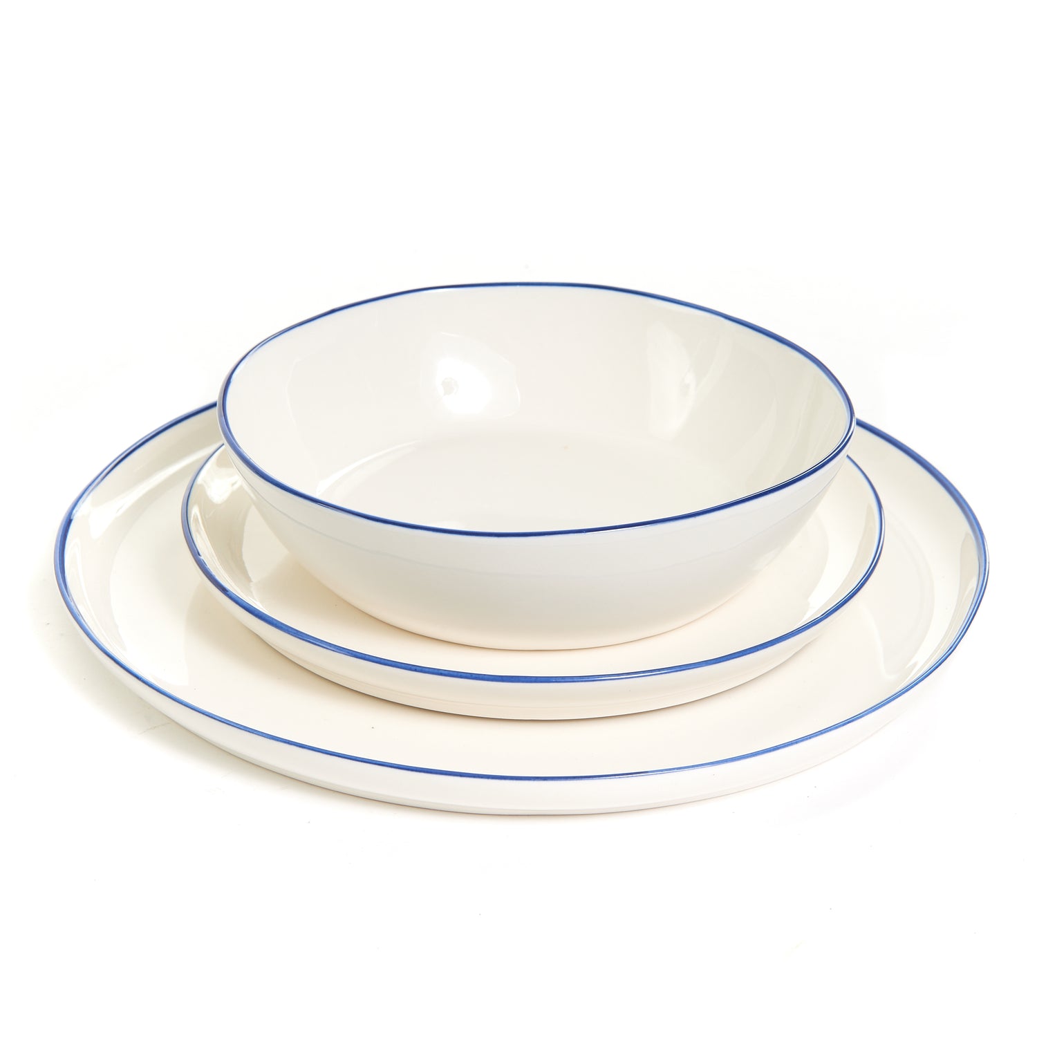 Abbesses Medium Plate Blue Rim