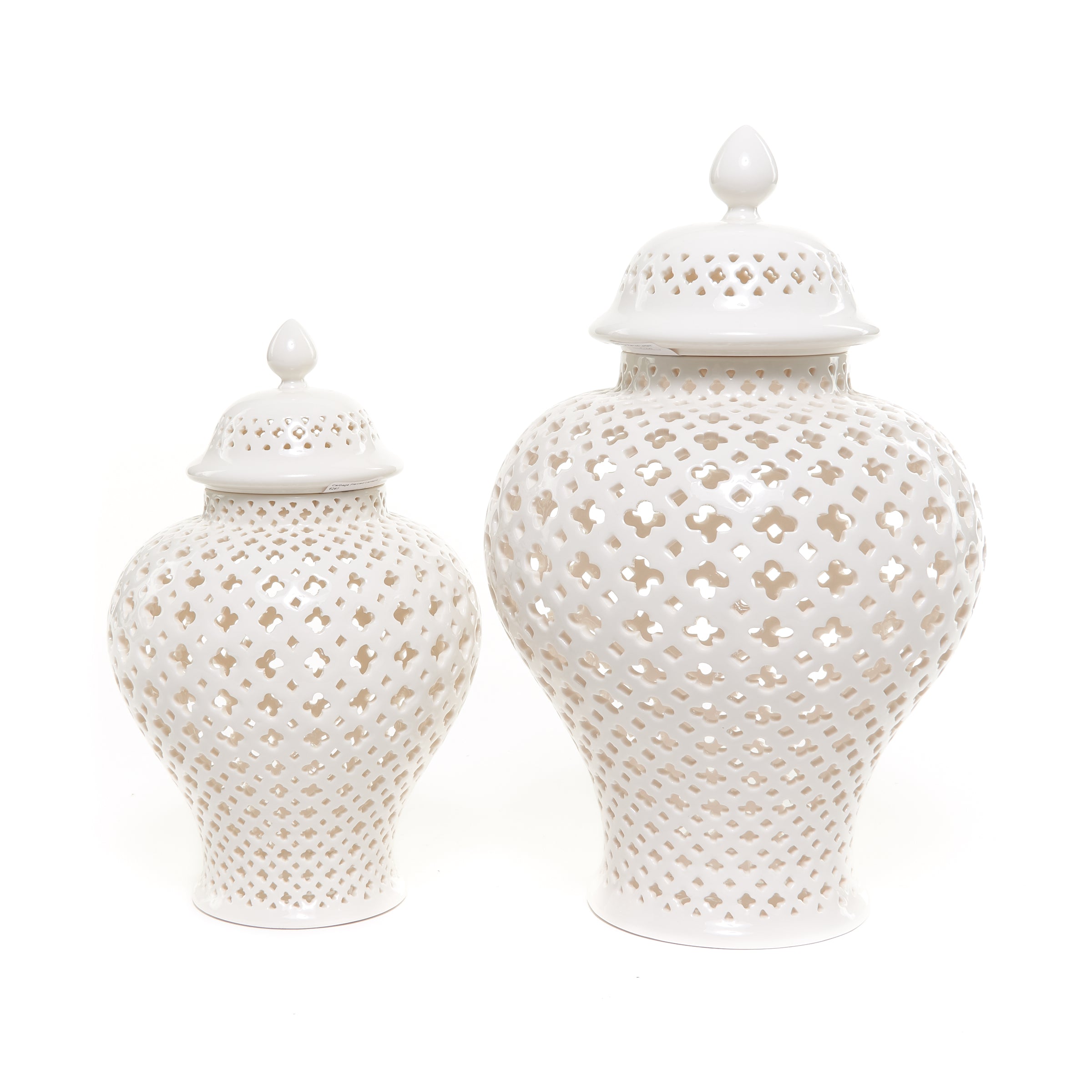 Pierced Covered Jars