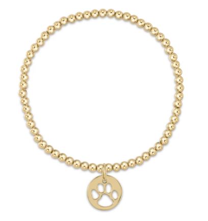 Classic Gold Bracelet with Paw Print