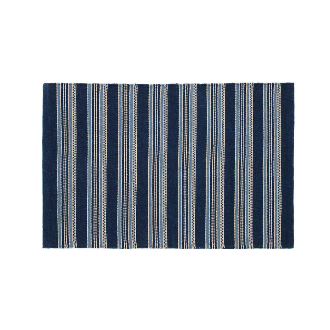 Cameroon Navy Striped Rug