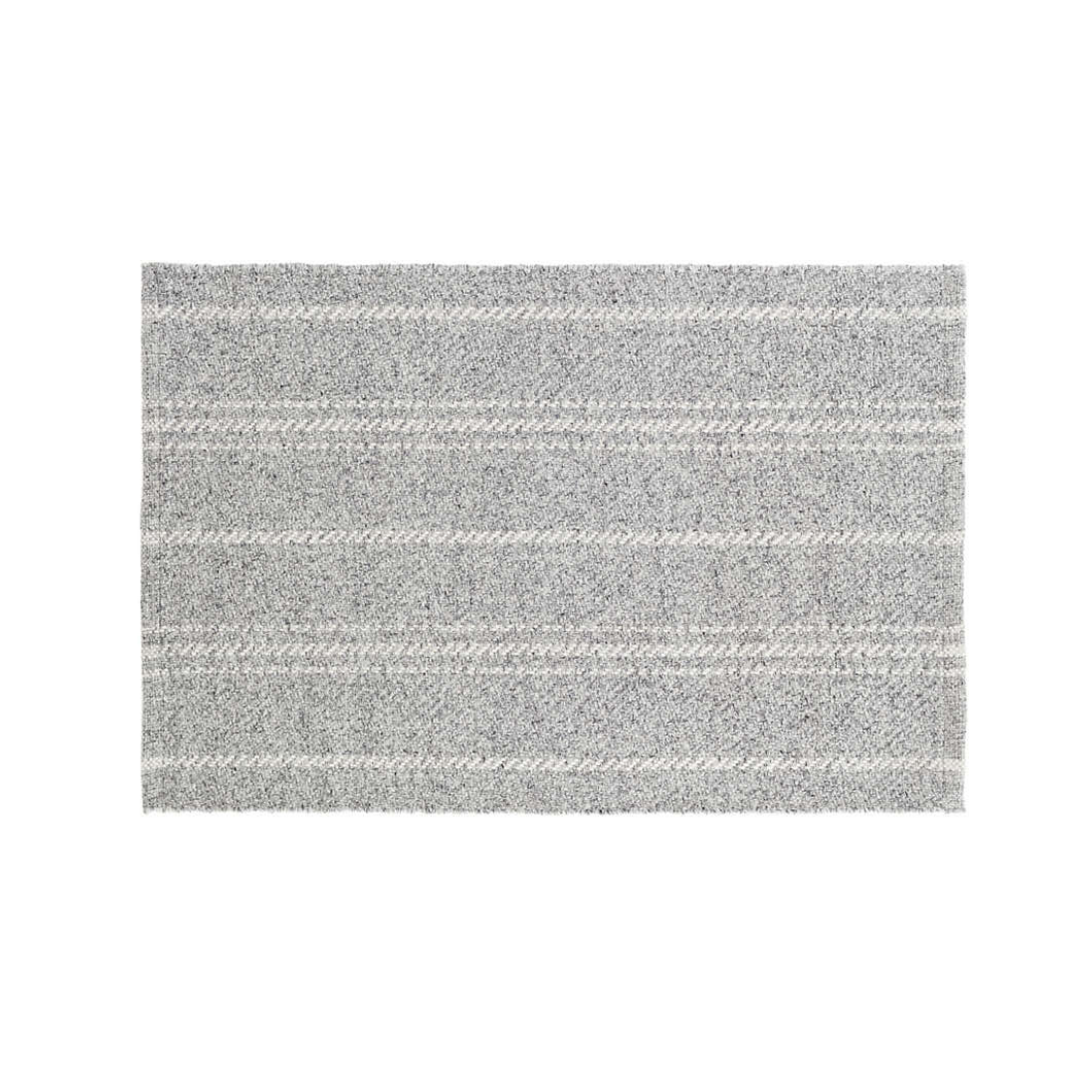 Melange Grey & Ivory Striped Outdoor Rug