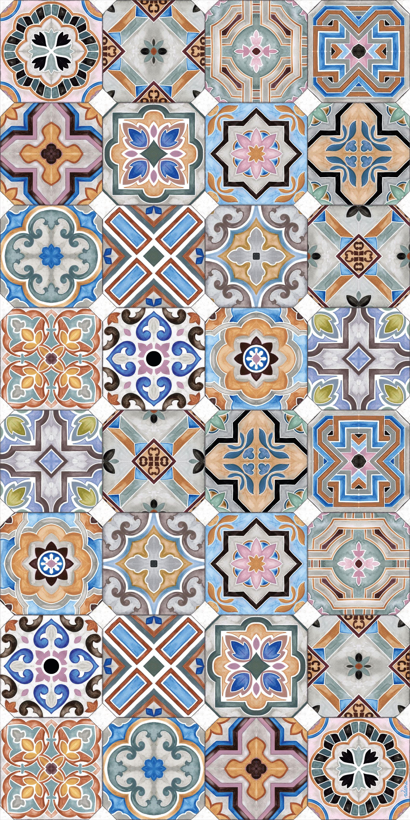 Porto Mosaic Vinyl Mat