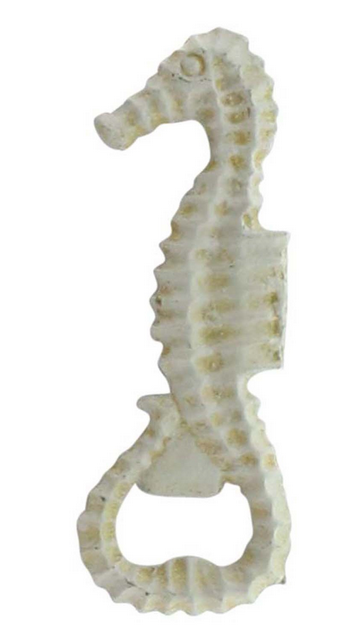 Seahorse Bottle Opener in Antique White
