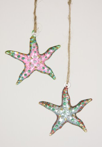 Glitter Starfish Ornament