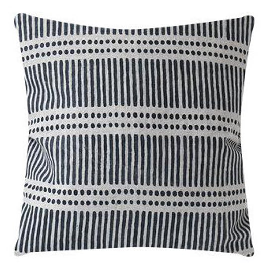 Dash Dot Navy Outdoor Pillow