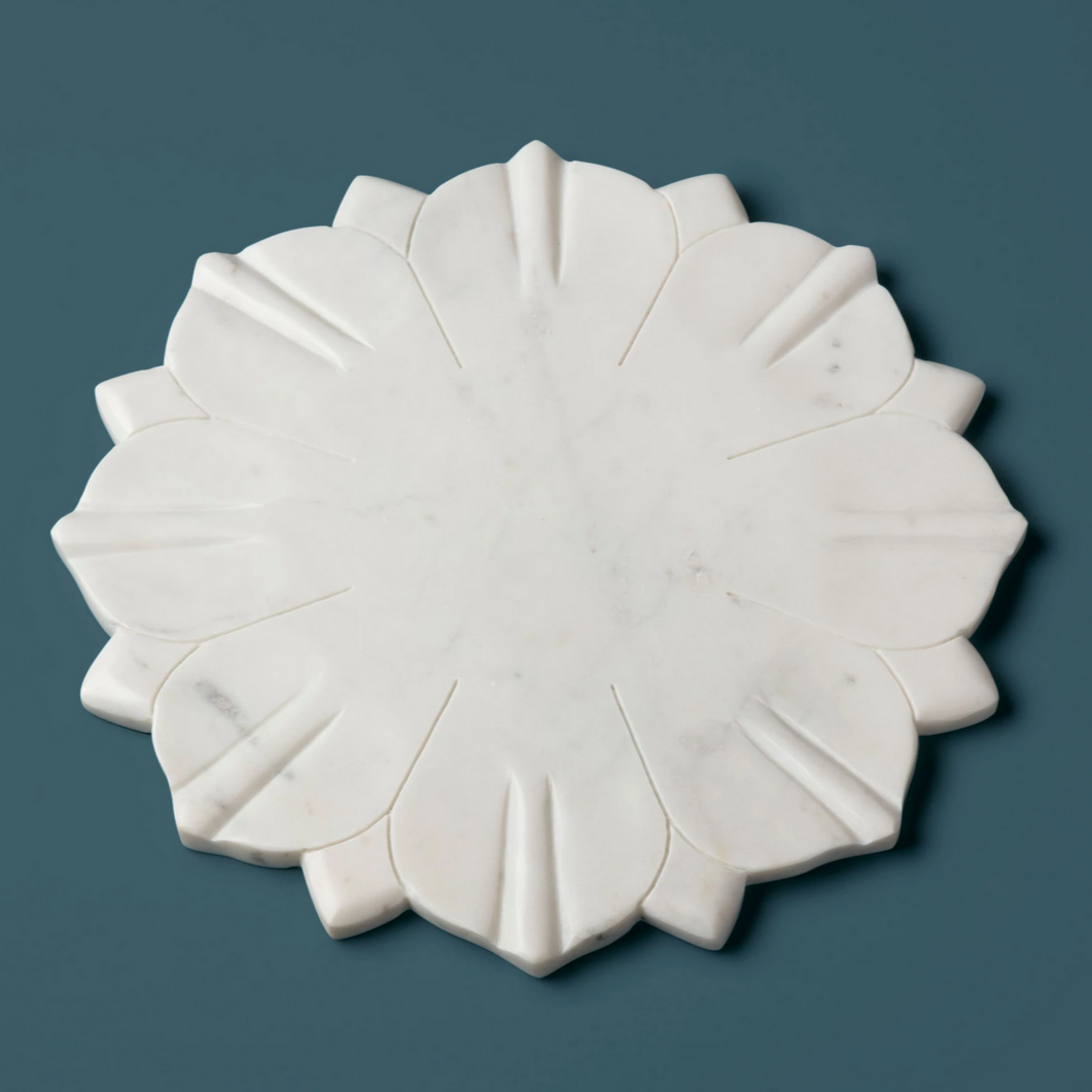 White Marble Lotus Board