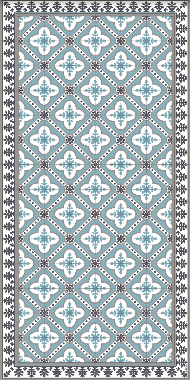Castelo Blue Vinyl Mat